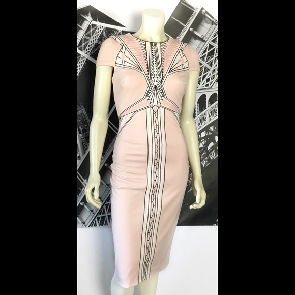 BEBE Stunning Art Deco Inspired Dress NWOT - Picture 2 of 5